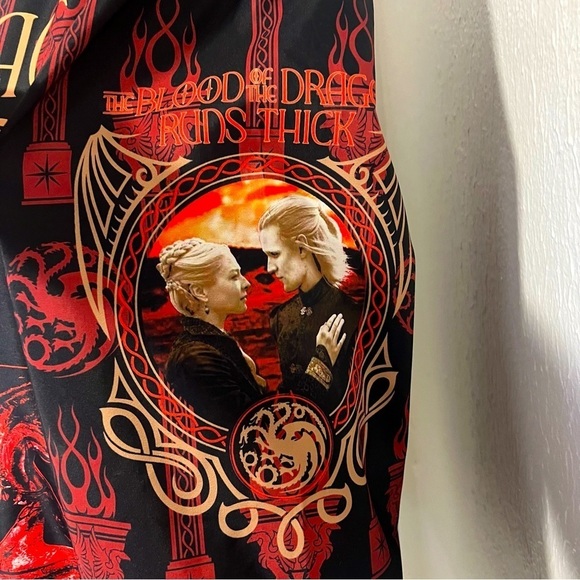 Members Only HBO Game of Thrones House of the Dragon Hooded Windbreaker Lrg NWT - Picture 3 of 15